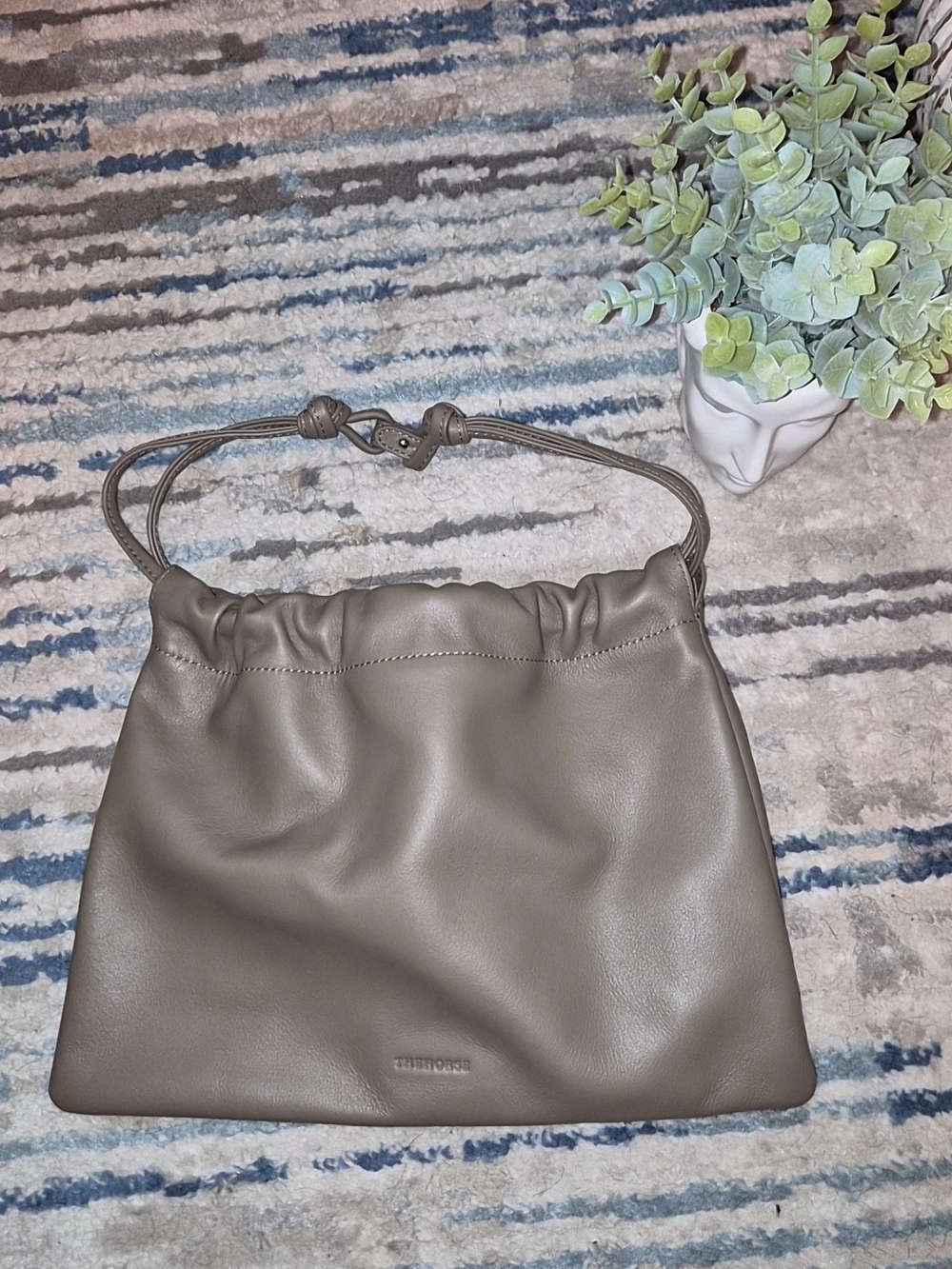 The Horse Taupe Leather Shoulder Bag